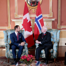 Rideau Hall er den offisielle residensen til Canadas generalguvernør, David Johnston. Kronprinsparets første offisielle besøk gikk til møte med generalguvernøren og hans kone, Sharon Johnston. Foto: Lise Åserud, NTB scanpix